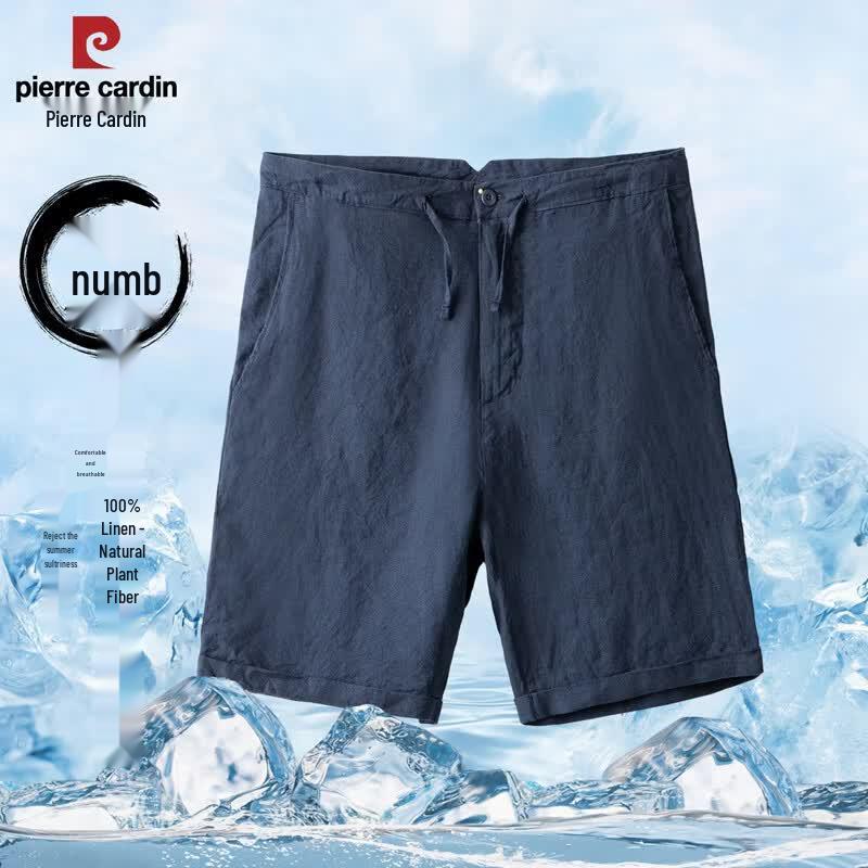 Pierre Cardin Men s 100% Linen Casual Straight Shorts S/165