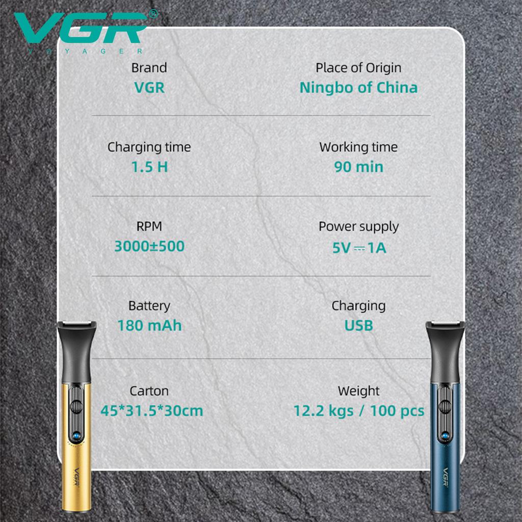 Multifunctional VGR Mini 2-in-1 USB Electric Shaver Hair Deep Cleaning Set Men's Shaver Shaver Nose Hair Trimmer Hair Removal  Personal Care V-626