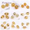 2 Sizes 18K Gold Plated Irregular Spacer Beads,High Quality Metal Beads For Bracelets Beading Beads DIY Jewelry Making Findings