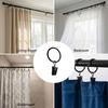 Pack of 40 Multipurpose Black Curtain Rings with Clips for Curtain Rod Steel Drapery Hangers Easy Setups for Home Decors