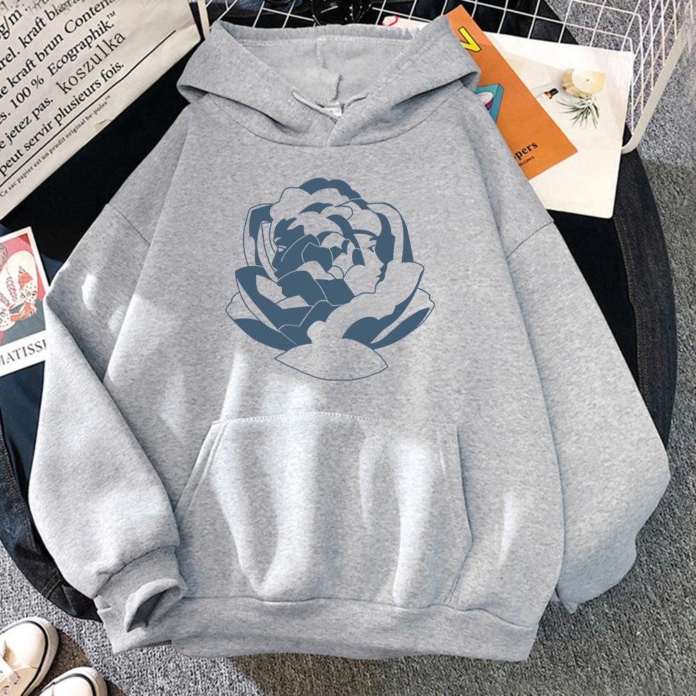 2025 new autumn casual men's sweater pattern printed pullover long sleeve youth popular hooded collar sweater