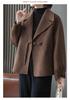Spring & Autumn Wool Lapel Coat for Middle-aged Women