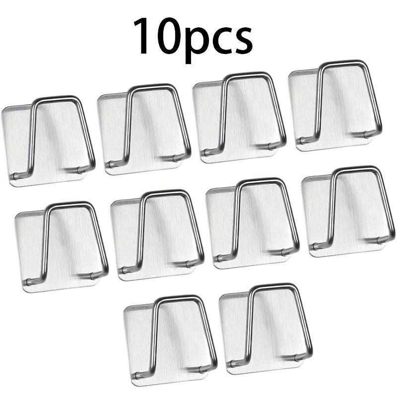 

10pcs Sink Adhesive Sponge Holder, Stainless Steel Dishwasher Hook Rack Accessory Storage Rack Bracket Weight Scale Bracket