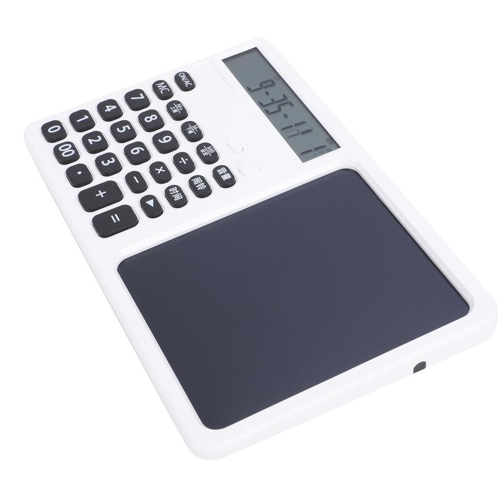 Multifunctional Talking Calculator Rechargeable 12 Digits Large Display Calculator with Notepad Big Sensitive Keys for School Business Work