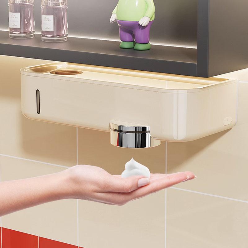

soap dispenser Induction hand sanitizer machine wall mounted bathroom storage rack, fully automatic induction soap dispenser белый