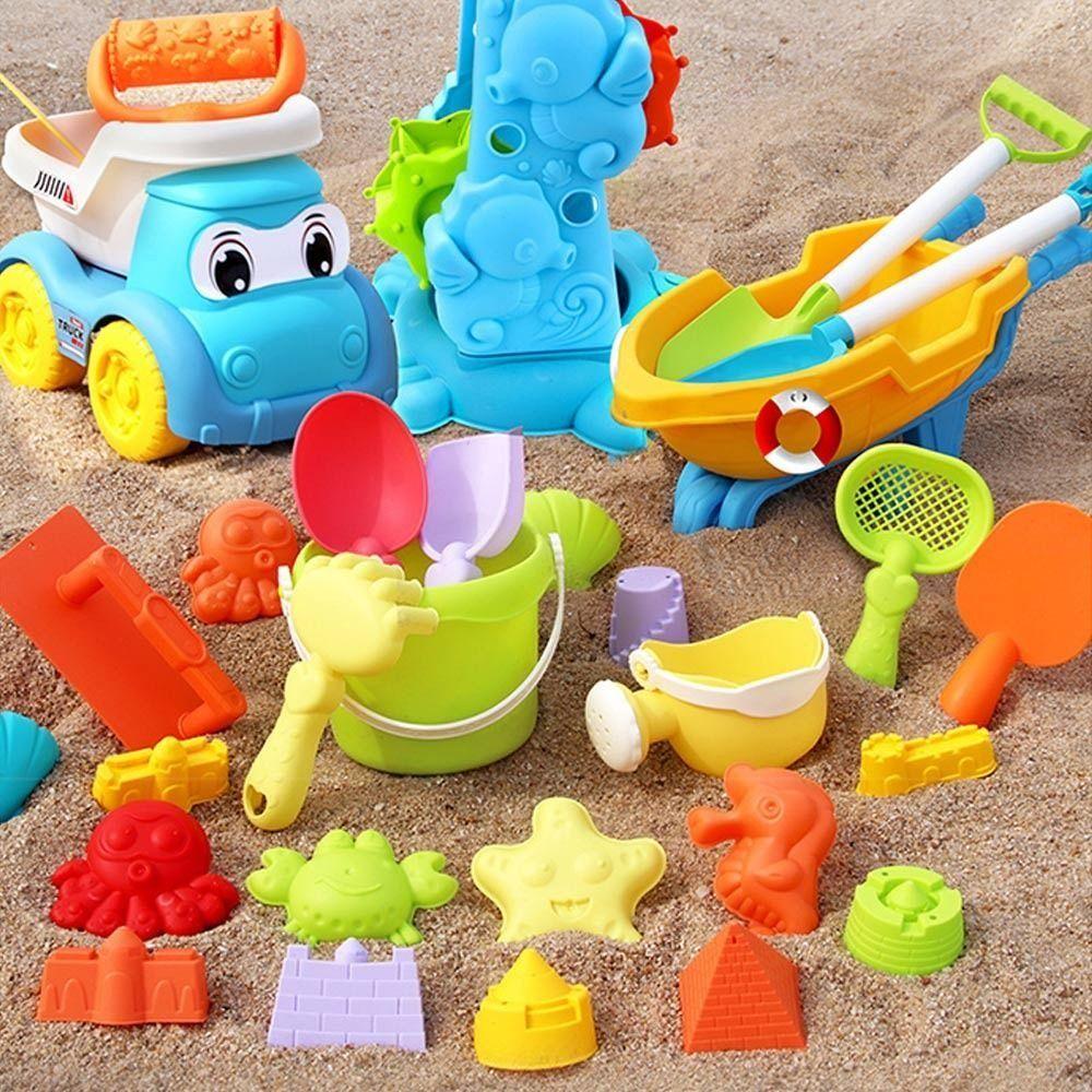 Sand Shovel Beach Sand Toy Set Bright Colorful Outdoor Sandbox Play Kit  Baby Toddlers