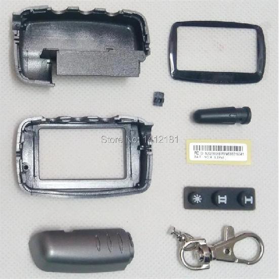A9 Case Keychain Body Cover + A9 LCD Display For Russian Two way car alarm system Starline A9 LCD Remote Control Key Fob Chain