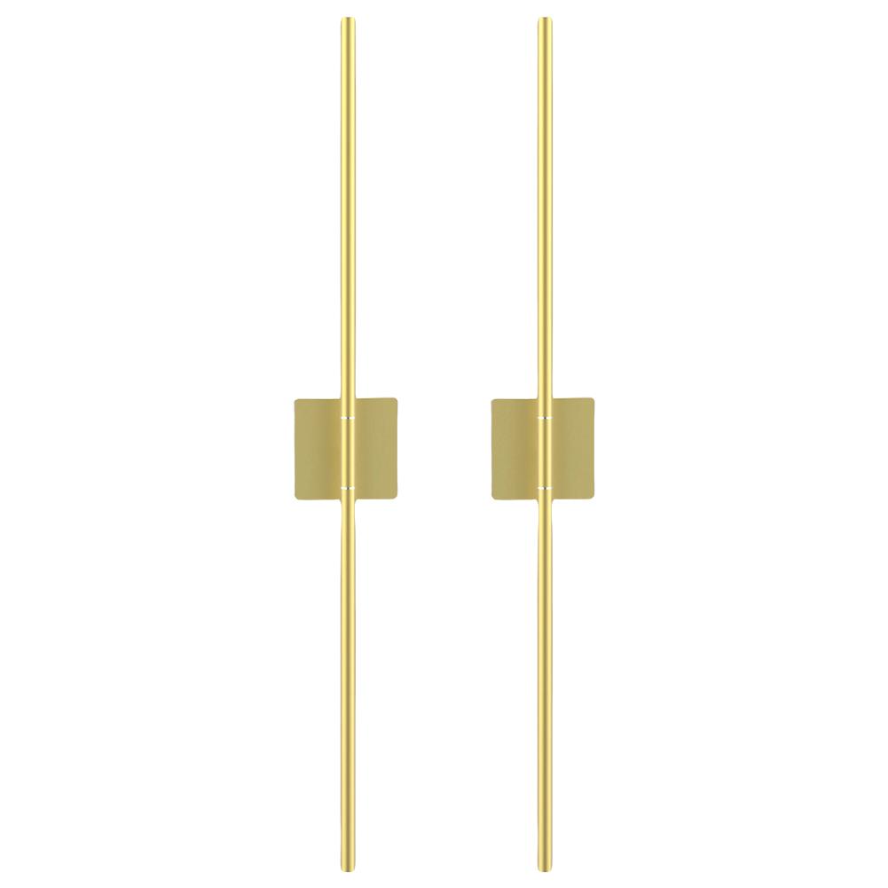 2Pcs Touch/Remote Control Simple Wall Light 350 Degree Rotation Minimalist Metal Wall Light Rechargeable for Living Room Bedroom