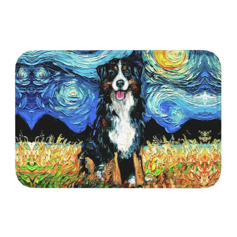 Custom Starry Night Dachshund Dog Doormat Anti-Slip Entrance Kitchen Bathroom Floor Door Mats Bedroom Balcony Carpet Rug