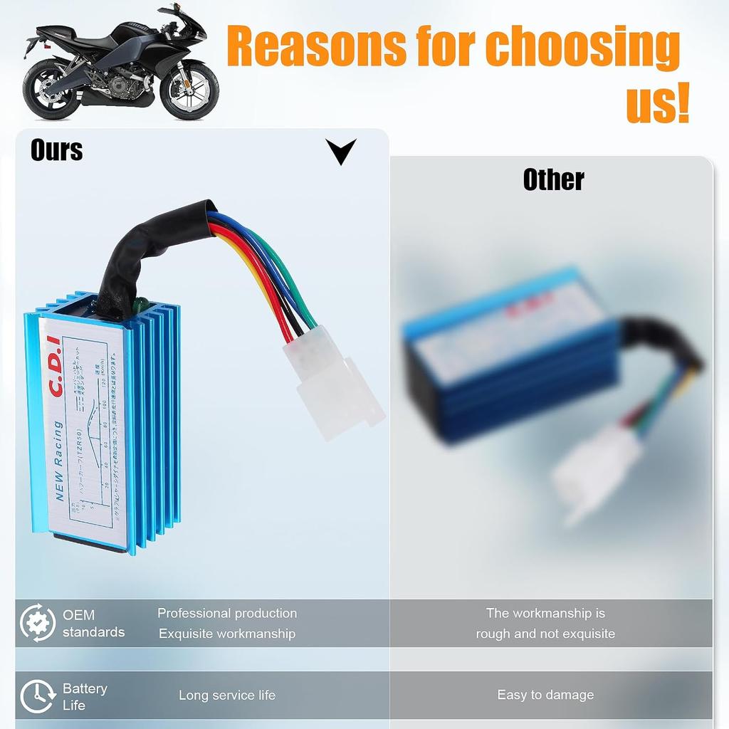 Racing 5 Pins AC CDI Box for GY6 50cc - 70cc 90cc 110cc 125cc 150cc Scooter 4-Stroke Engine ATV Go Kart Moped Quad Pit Dirt Mini Pocket Bike Chopper