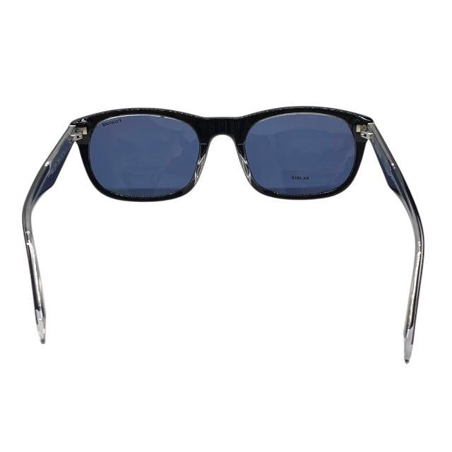Used Polaroid PLD 2104/S/X 7C5C3 5521 150 100 Sunglasses Eyewear Square Frame Logo Black Navy Polaroid