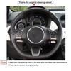 Black Suede No-slip Car Steering Wheel Cover For Abarth 500 500C 595 595C Fiat 500 500C GQ/S/S Linea 2009-2016