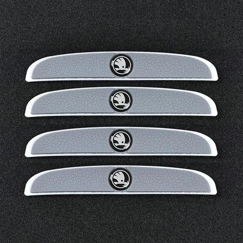 HLLQ9 Car Sticker Door Edge Guards for Skoda Rapid Vision Superb Fabia Kodiaq Karoq Octavia RS Yeti Protection Strip Scratch Collision