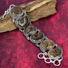 Gioielli Fossili di Ammonite, Bracciale in Argento Sterling Massiccio 925 con Pietre Preziose, Gioielli Fatti a Mano, Per il Memorial Day