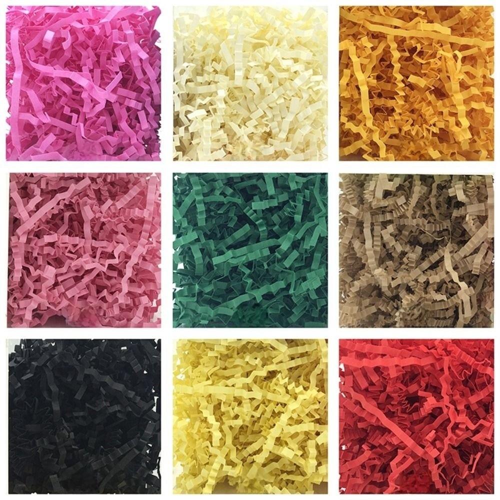 20/100g/Bag Wavy Shredde Raffia Shredded Paper Colorful DIY Wedding Party Crinkle Shredded Paper Confetti Packaging Filler