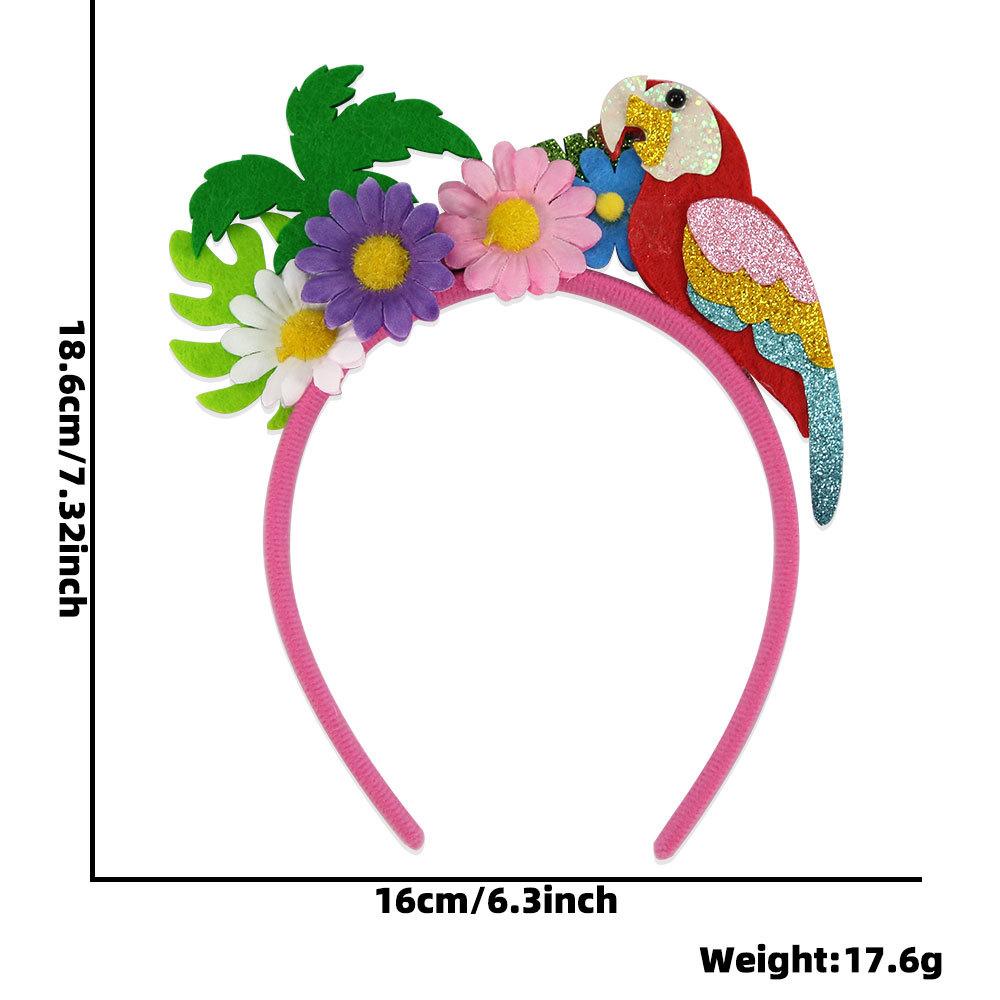 Children Party Headband Photo Prop Headpiece Flamingo Leaf Flower Design Lightweight Durable Flexible Material Suitable for Kids