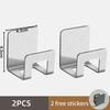 2pcs Stainless Steel Kitchen Sink Sponge Holder Tray Drainer Rack Self Adhesive Hook Sink Storage Holder Kitchen Accessories