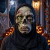 2D Flat Printed Full Face Mesh Headgear Breathable Halloween  Cosplay Mask Skull Zombie Mask  Prank