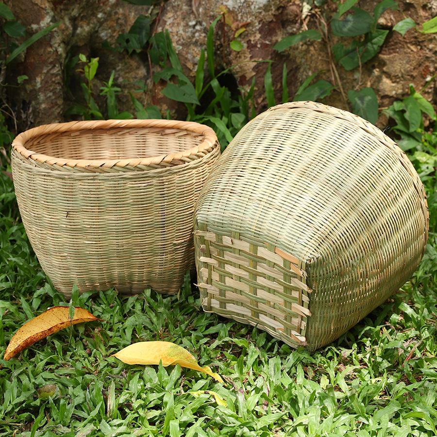 Bamboo Woven Large Winnowing and Rice Washing Basket - Multi-Purpose Storage and Farmer's Celebration Basket