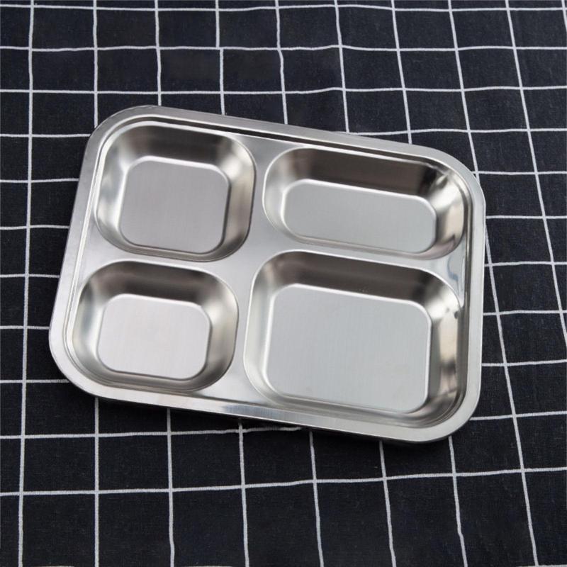 Rectangular Divided Plate Dinner Tray Dinner Plate Suitable for Meal and Snacks