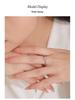 S925 Sterling Silver Korean Princess Pink Diamond Ring Light Luxury High-End Design