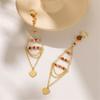 Delicate Natural Stone Dangle Earrings Adornment Chic Ear Drop Pendant Accessories Fringe Ear Hooks for Daily Wear Dates