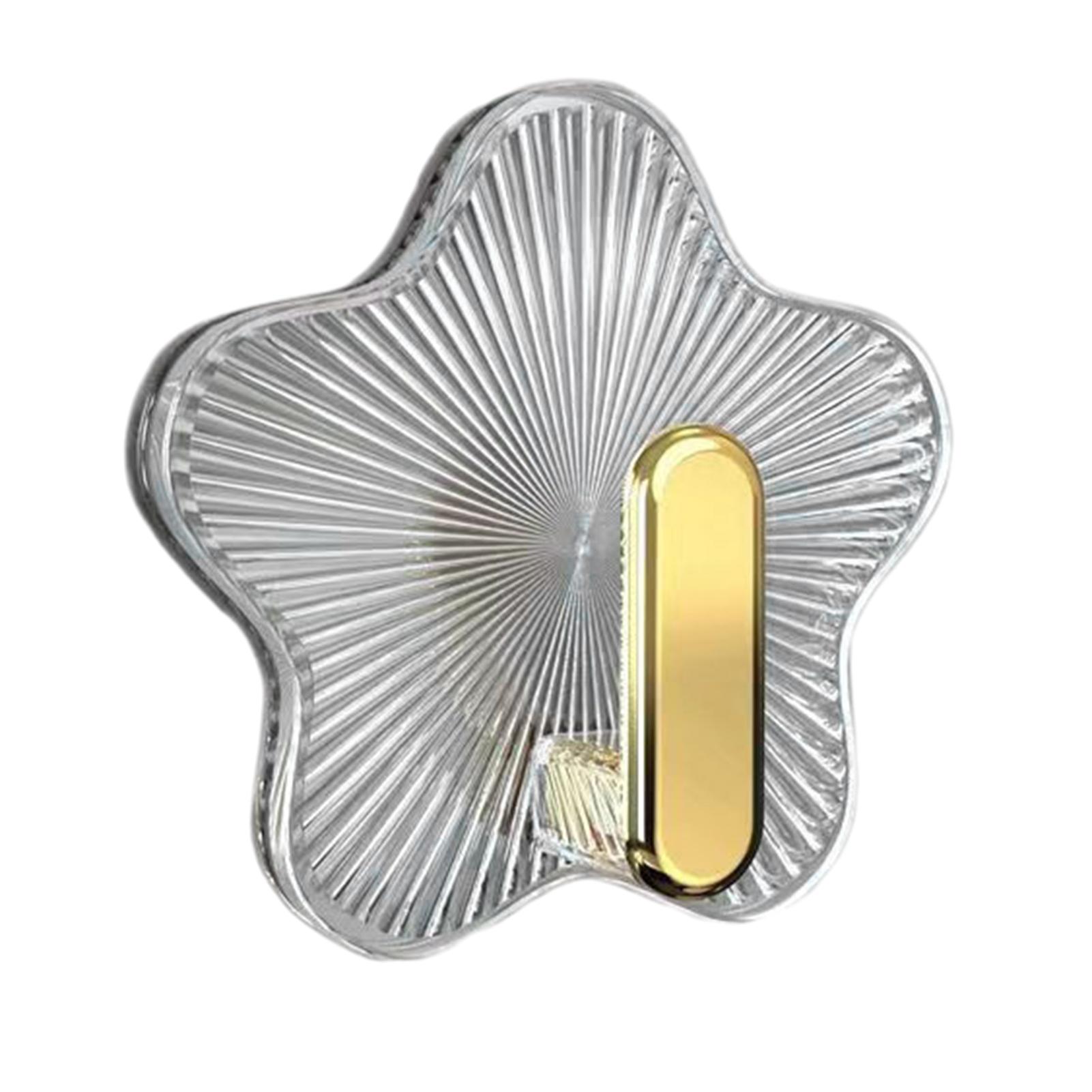 

4pcs Wall Hooks Clear Star Shaped Strong Adhesive Hook Multifunctional Towel Key Clothes Hats Hanger Kitchen Bathroom Organizer 4pcs светло-серый