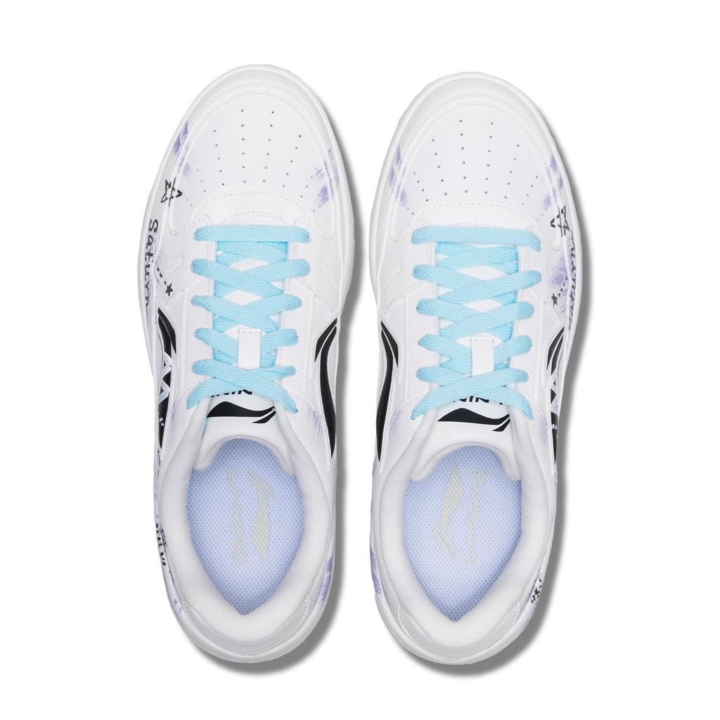 Li Ning January 1.0 Planet Season Abrasion Resistant Lightweight Low top Skateboard Shoes Men's White AGCV493-5(Team893-)