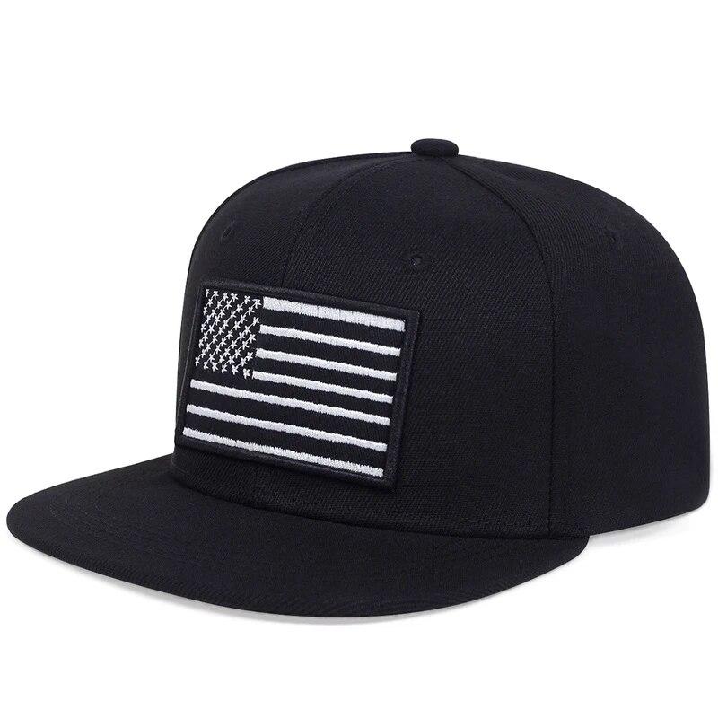 

Unisex American Flag Embroidery Hip-Hop Hats Outdoor Adjustable Casual Baseball Caps Sunscreen Hat