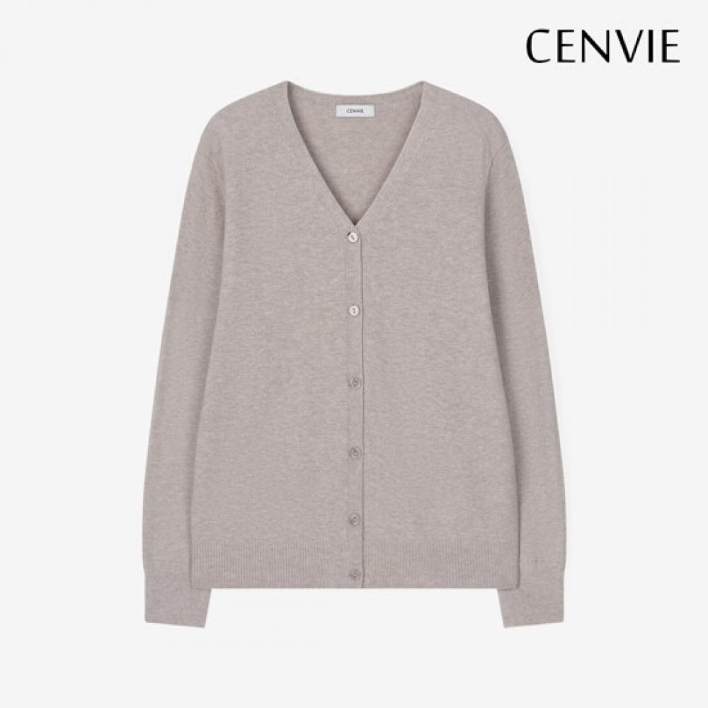 Senbi Women Holgarment V Neck Knit Cardigan Signature