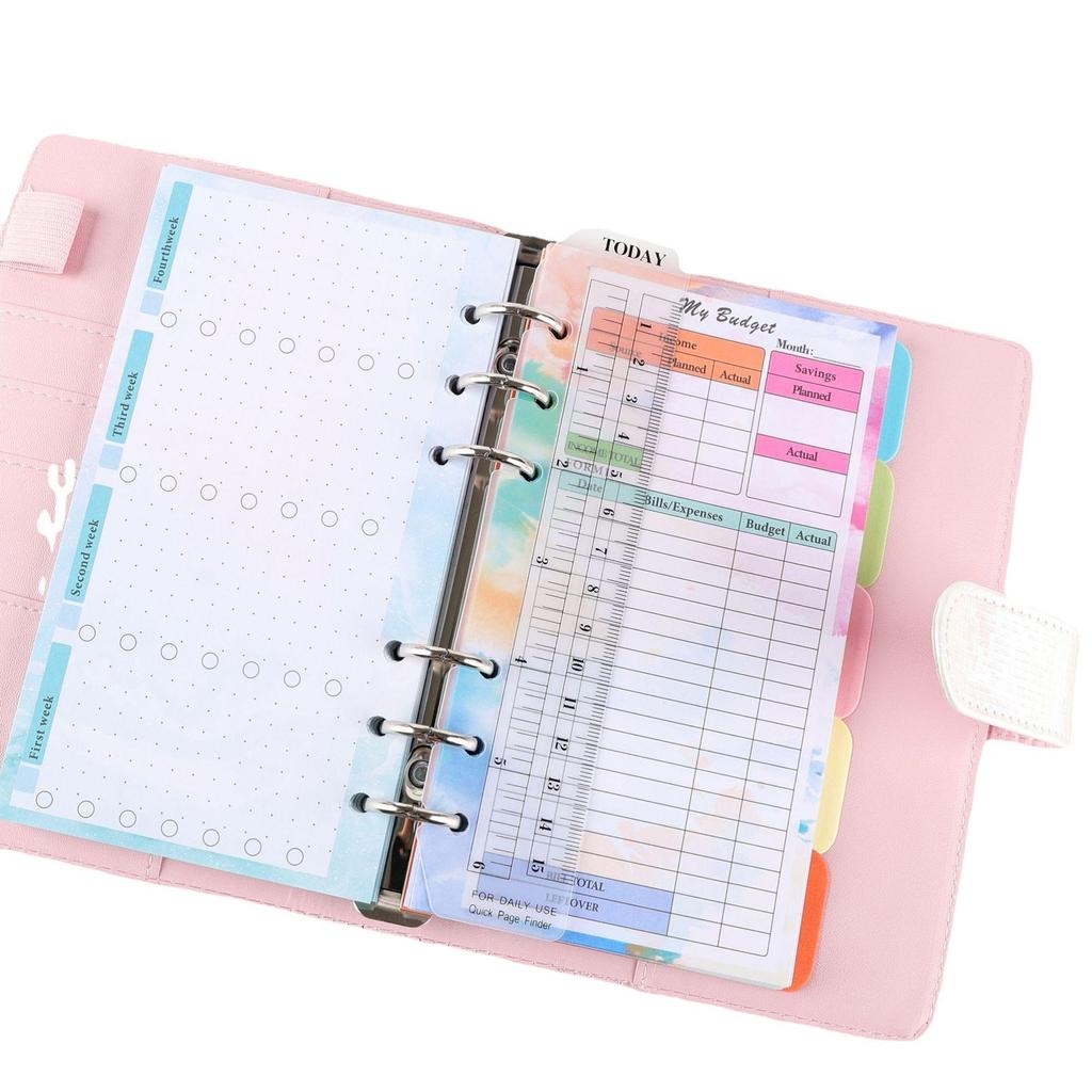 6-Hole Loose-Leaf Binder Refill Paper: Inner Pages for Notebook, Planner, Budget Book