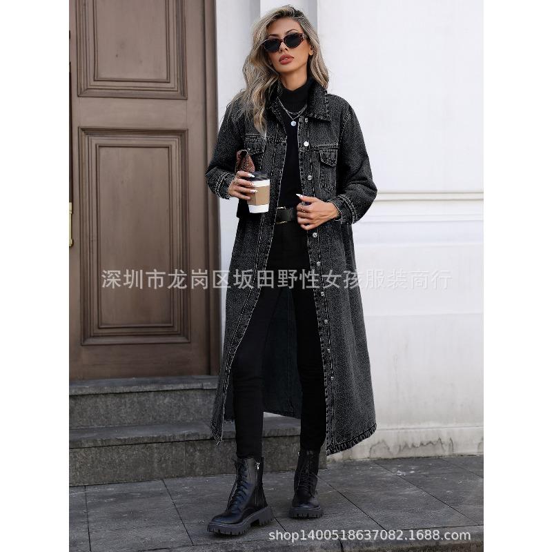 Giacche e Cappotti da Donna DICFY Vintage Casual Stampa Monocolore Autunno Inverno Manica Lunga Collo a Polo