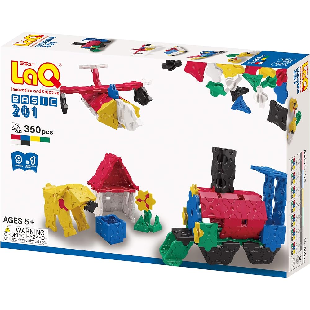 

LaQ Basic 201 Building Blocks Set Creative Construction Toys for Kids Educational Play
