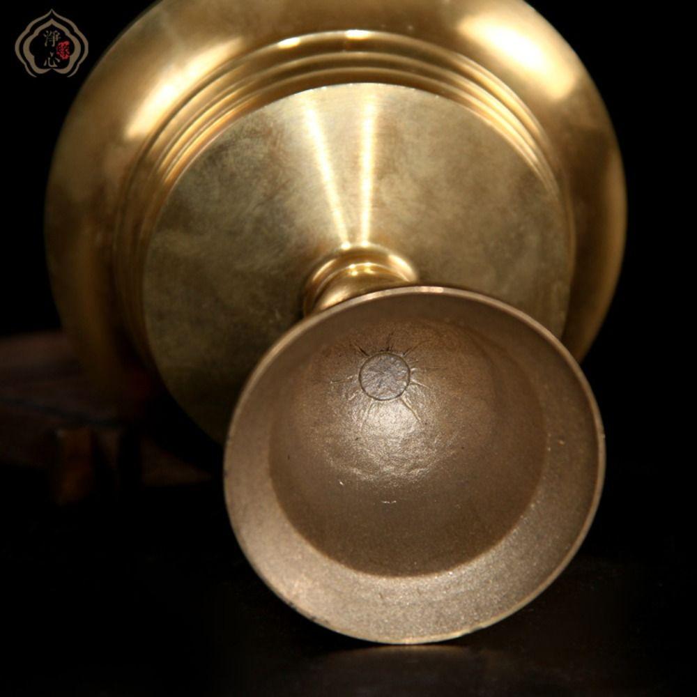 Golden Candle Holders Copper Long Lamp Candlestick Universal Candle Cup Festival Ornament