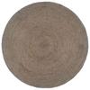 Vidaxl Handmade Jute Rug, Round, 240 Cm, Grey