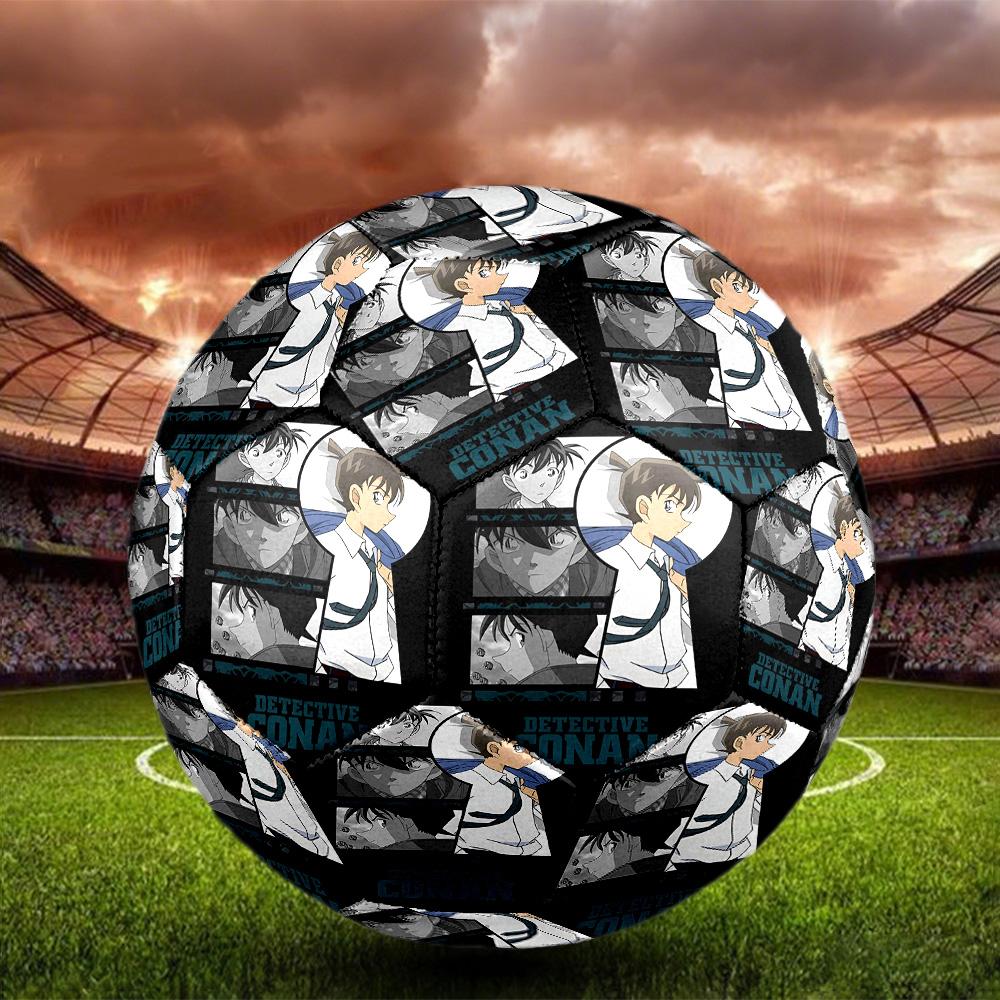 Detective Conan Print Size 5 Soccer Ball, Standard Match Football for Sports Game and Team Practice, Ideal Gift for Soccer Fans
