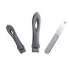 Nail Clipper Big Mouth Nail Cutter File Dead Skin Removal Stainless Steel Manicure SetSilver