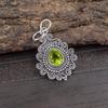 Peridota kulonu dārgakmeņu rotaslietas, 925 masīva sudraba kulons, ar rokām darinātas rotaslietas dzimšanas akmens kulons, dāvana viņam