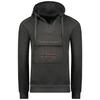 Bluza z kapturem męska Geographical Norway GYMCLASS EO TIEDYE BADGE MEN 100 zamek 3/4 czarna (WU8270H-GNO-BLACK)