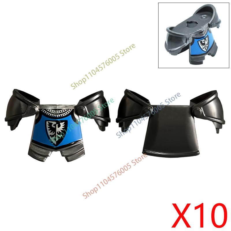 MOC Castello Medievale Cavaliere Armatura Figura Parti Blocchi da Costruzione Tempio Aquila Nera Cavaliere Guerriero Armi Accessorio Mattoncini Giocattolo T01