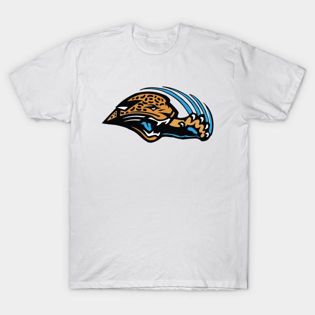Asian Size Men Black Print T-shirt Jacksonville Football Mascot No-Cut Heat Transfer Print Cotton Tshirt