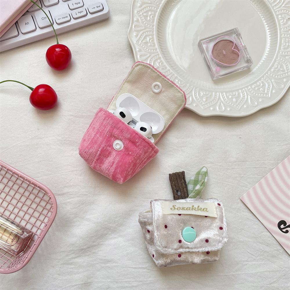 Cute Design Suitable for Apple Airpods Headphone Bag Storage Bag, Wireless Headphone Protective Cover Dustproof