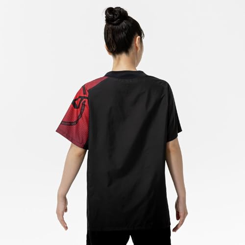 Volleyball wear N-XT Short-sleeved training jacket/windbreaker shirt for club activities V2MEC000 Unisex Black/Red XL