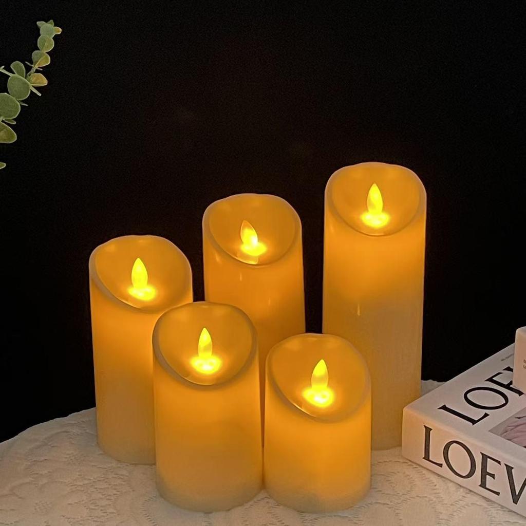 Fernbedienbare USB-wiederaufladbare flackernde LED-Kerze für Hochzeiten, Restaurants, Konzerte und romantische Atmosphäre