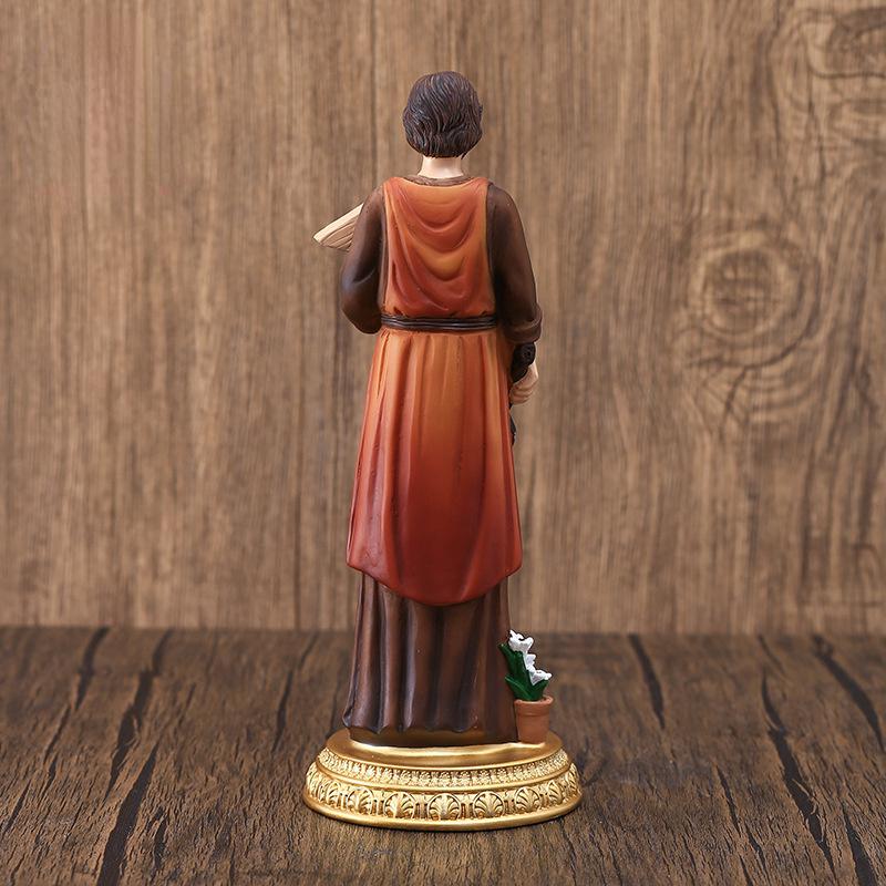 21CM Classical Stonemason Carpenter Character Statues Ornaments Christmas Gifts Decorations Resin Crafts