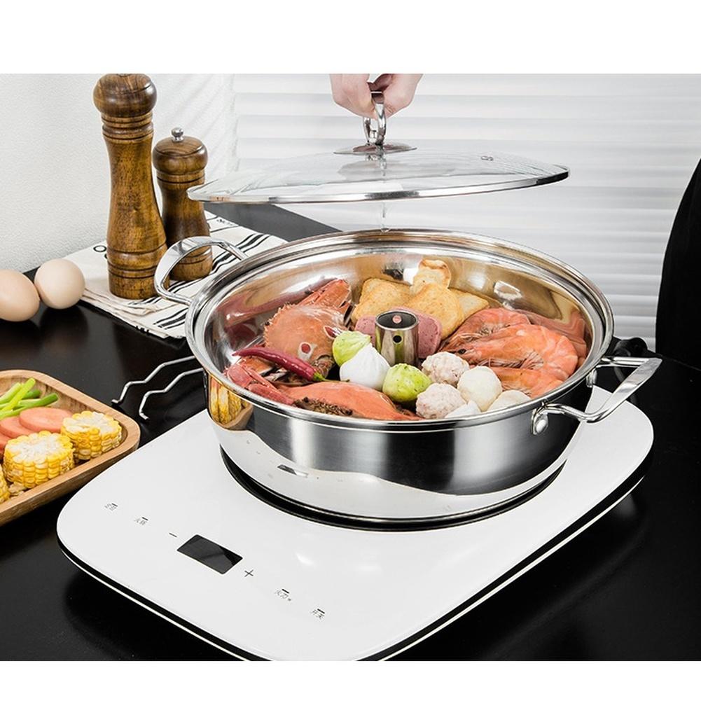 1 Set Steamer Stainless Steel Steamer Pot For Seafood Multi Function Sauna Hot Pot With Lid Kitchen Cooking Tools Cookware