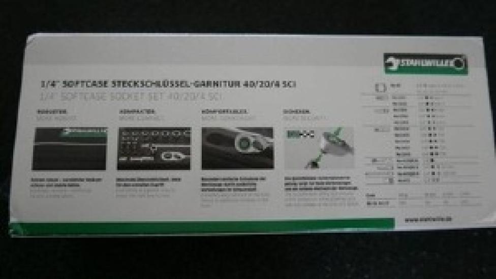 STAHLWILLE 24-piece 1/4SQ Socket Wrench Set with Soft Case 40/20/4 SCI USED