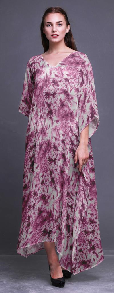 Bimba Tie-Dye Ladies Kaftan Holiday Loungewear Maxi Dress Beach
