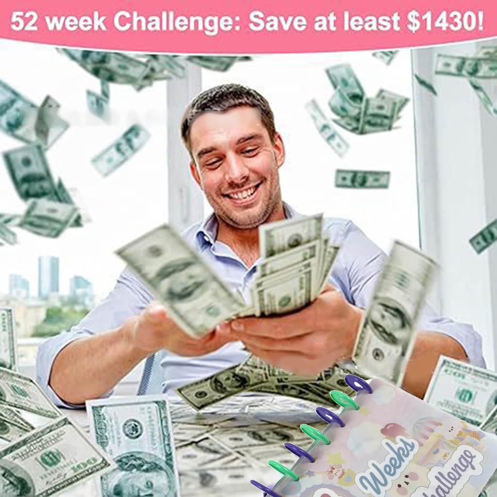 Budget Book 52 Week Binder Saving Challenge Reusable Cash Planner Envelope Couple Money Saving Organizers Cash Stuffing