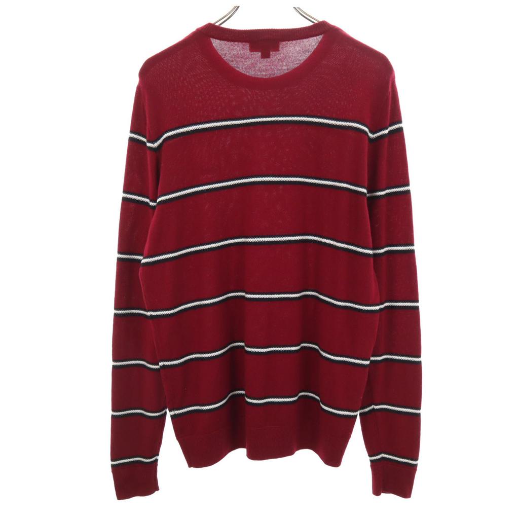 LACOSTE wool Long sleeve sweater M Bordeaux series knit Men's Used